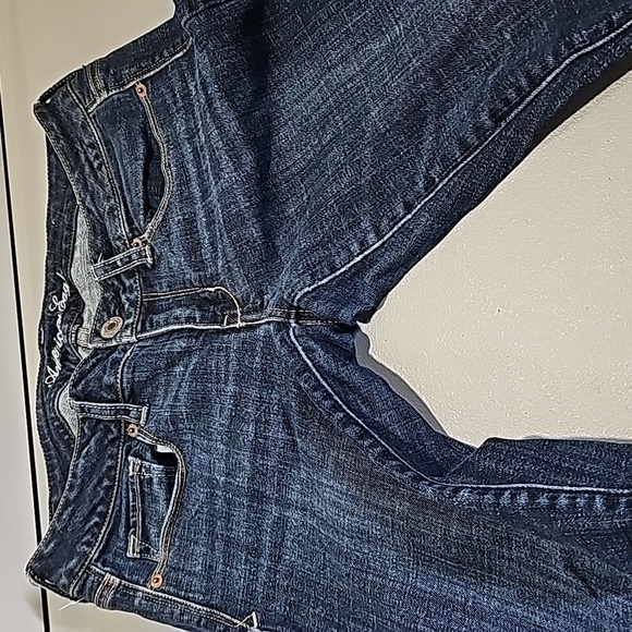 American Eagle dark wash size 6 skinny kick stretch jeans - Picture 5 of 8